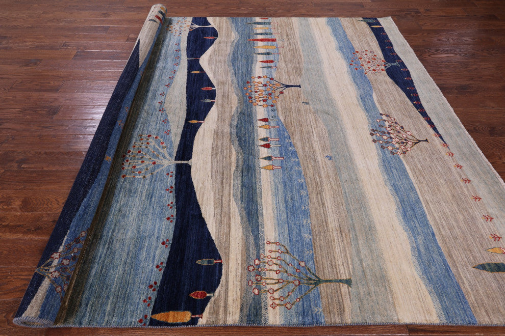 8' 0" X 9' 9" Tribal Persian Gabbeh Handmade Rug Q9759