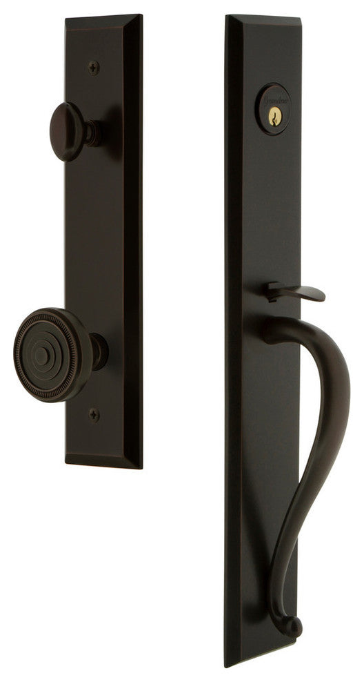 Fifth Avenue 1-Piece Dummy Handleset, S Grip and Soleil Knob, 849628
