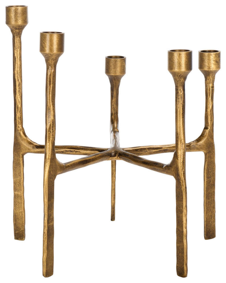 Safavieh Quyn Candle Centerpiece, Brass