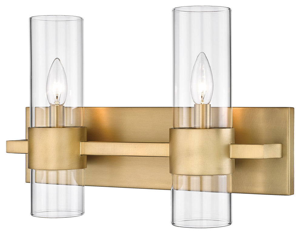 Zlite 343-2V-RB 2-Light Vanity, Clear