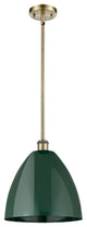 Innovations 516-1S-AB-MBD-12-GR-LED 1 Light Pendant, Antique Brass