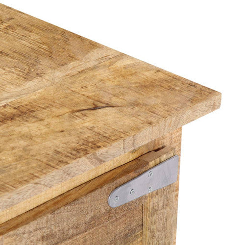 vidaXL Coffee Table End Table Accent Sofa Table with 2 Doors Solid Wood Mango