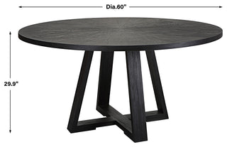 Gidran Round Black Dining Table