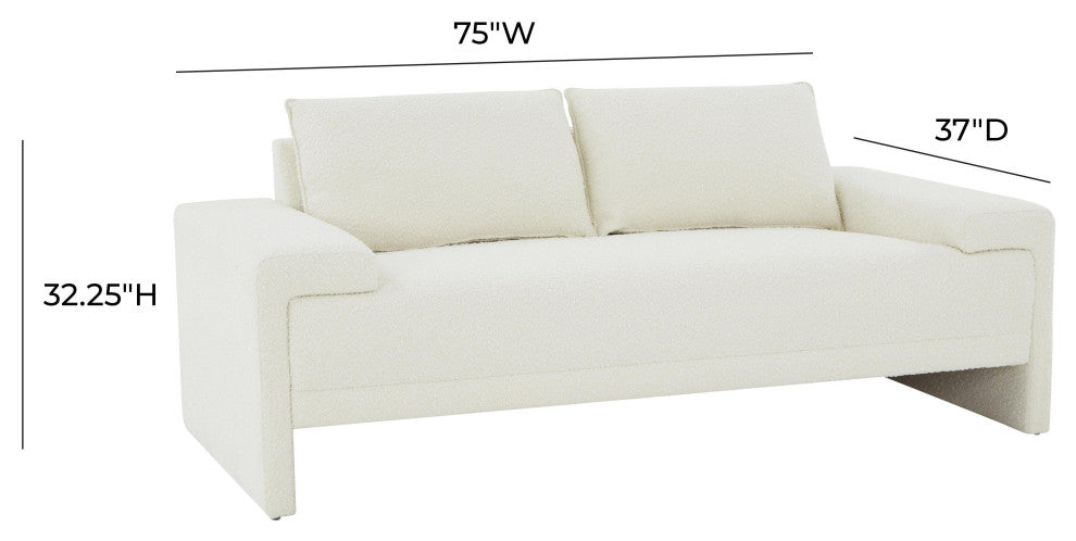 Maeve Cream Boucle Loveseat