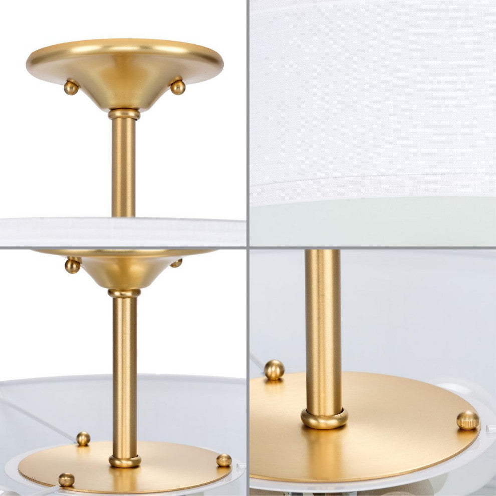 Inspire Collection 18" Brushed Nickel LED Semi-Flush Light