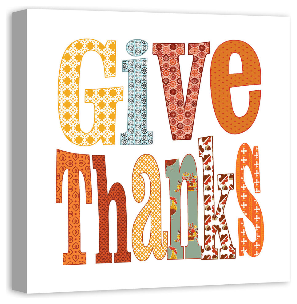 Give Thanks 24x24 Canvas Wall Art