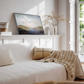 "Whispering Reverie" - A Serene Coastal Scene for Sophisticated Interiors