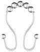 Utopia Alley Shower Hooks - Double Shower Curtain Rings for Bathroom, Set of 12, Chrome