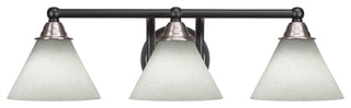 Paramount Bath Bar, Matte Black/Brushed Nickel, 7" White Muslin Glass