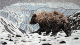 Mosaic Animal Art, Bear In The Snowy Mountains, 28"x47"