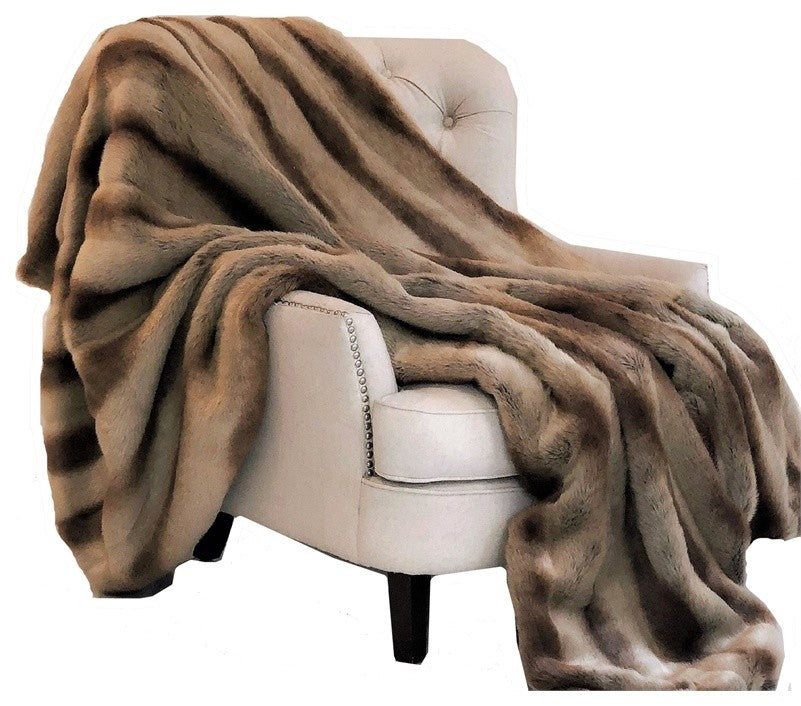 Plutus Sheared Faux Chinchilla Luxury Throw