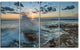 "Sunset at Sydney Seashore" Canvas Print, 4 Panels