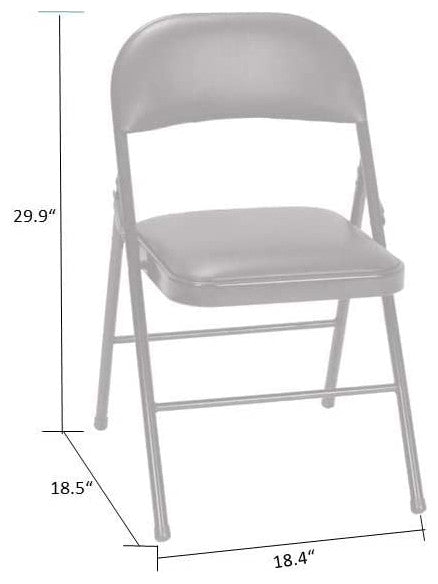 Durable Vinyl, Black (2-pack) Folding Chairs