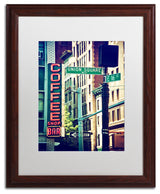 Philippe Hugonnard 'NYC Coffee Bar', Wood Frame, White Mat, 20x16