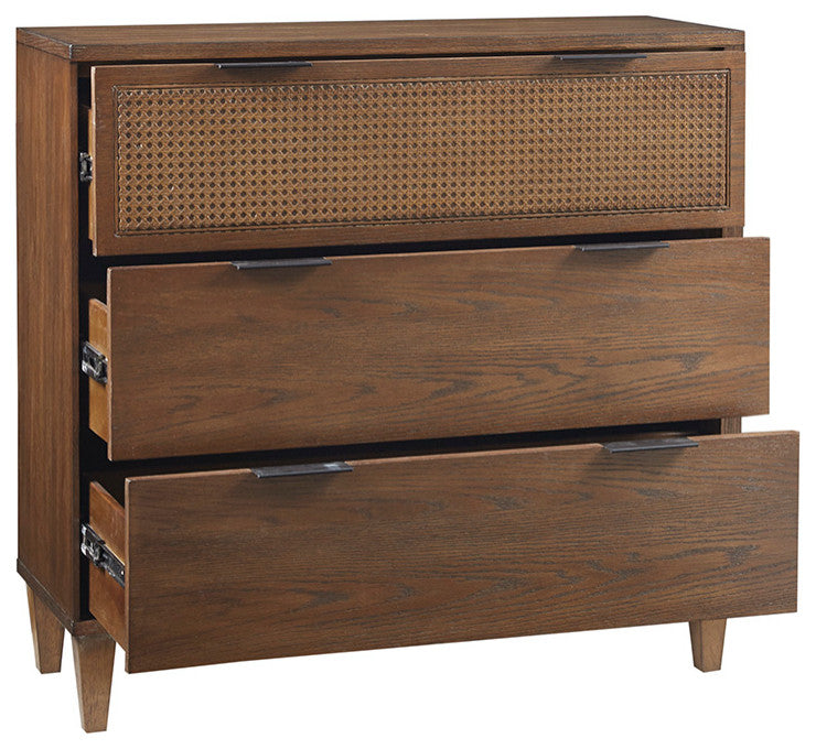 Madison Park Cali Cane 3-Drawer Accent Storage Chest, Natural