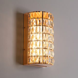 LNC Brusmogan Rose Gold Contemporary Crystal LED Wall Light