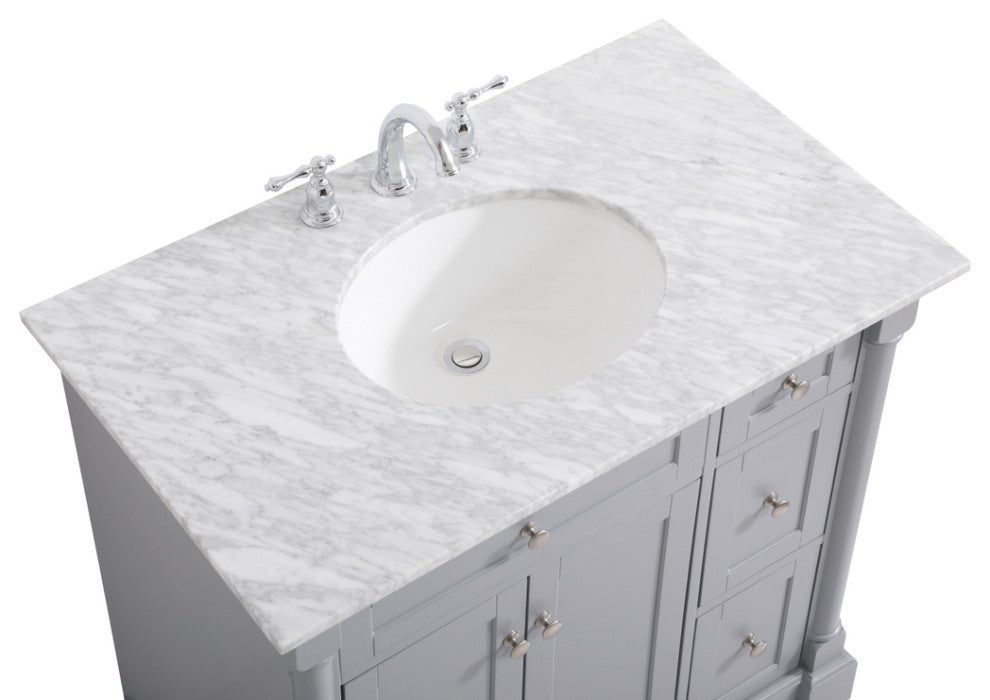 Home Living 36" Single Bathroom Vanity, Gray