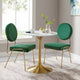 Lippa 28" Round Dining Table, Gold White