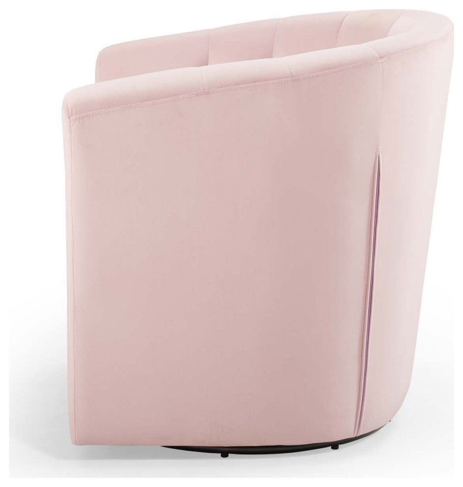 Tufted Armchair Accent Chair, Velvet, Pink, Modern, Living Lounge Hospitality