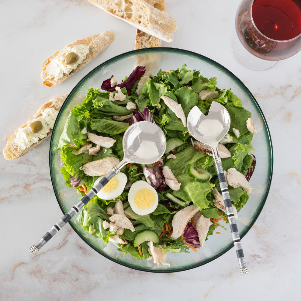 French Home Jubilee Salad Servers and Salad Bowl