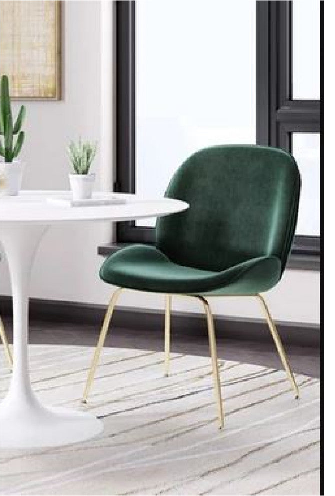 Lotus Gold Chair, Green