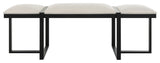 Uttermost 23761 Triple Cloud 60"W Bench - Black / White