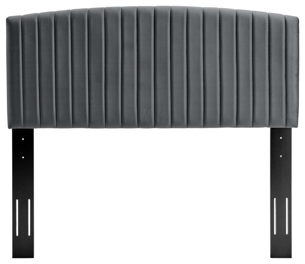 Rebecca Performance Velvet Full / Queen Headboard Charcoal