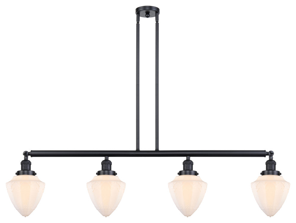 Innovations 214-BK-G661-7-LED 4 Light Island Light, Matte Black