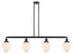 Innovations 214-BK-G661-7-LED 4 Light Island Light, Matte Black
