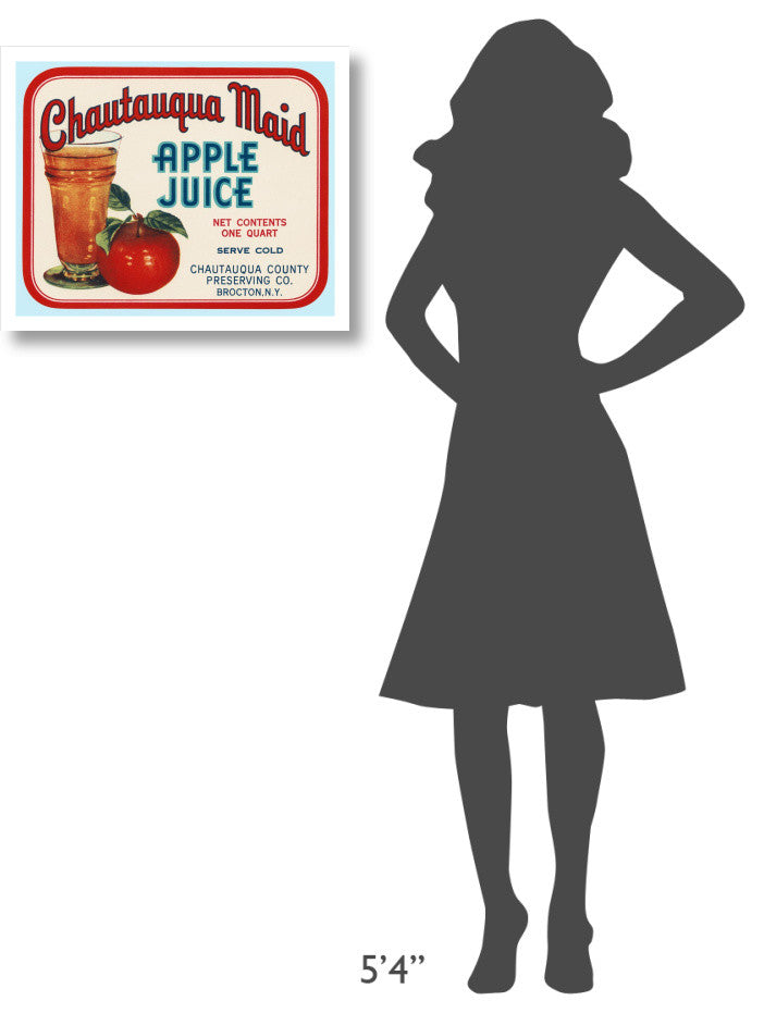 "Chautauqua Maid Apple Juice" Digital Paper Print by Retrolabel, 24"x20"