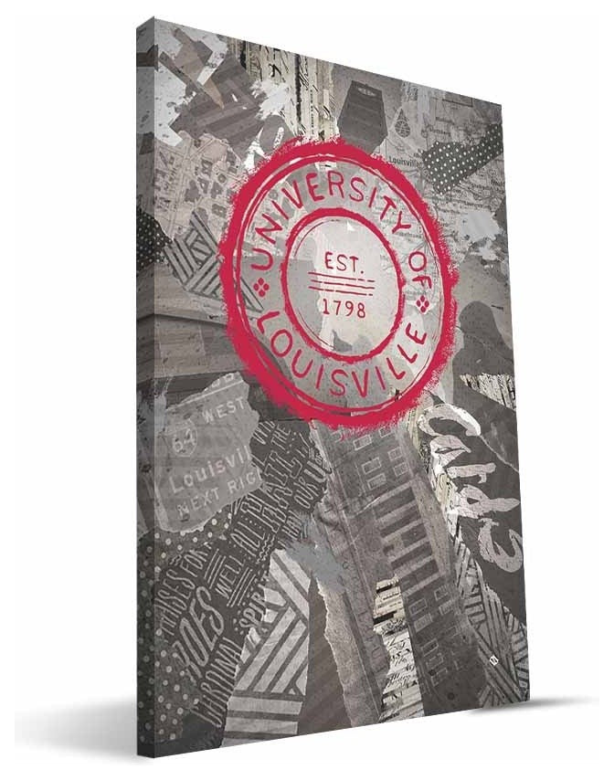 LOU Cardinals Scrapbook Canvas Print, 16"x24"
