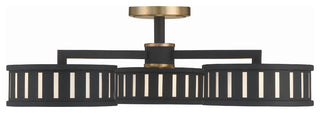 Kendal 6-Light Vibrant Gold/Black Forged Ceiling Mount