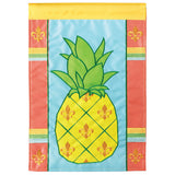 Flag  Double Applique  Pineapple Fleur De Lis Polyester Grd