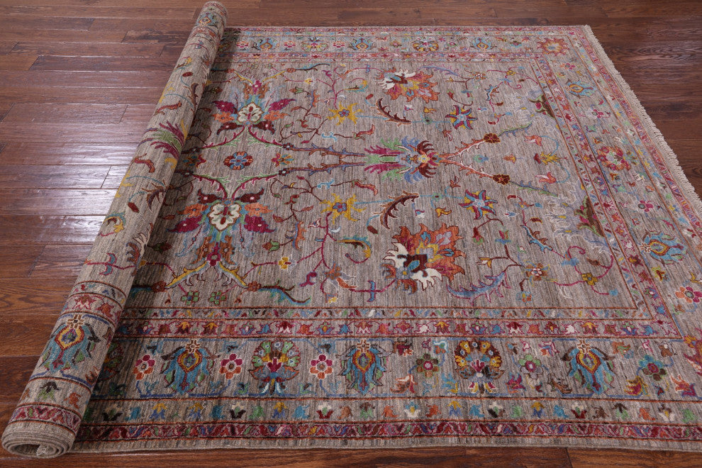 Persian Tabriz Hand Knotted Wool Rug 6' 9" X 10' 4" Q7684