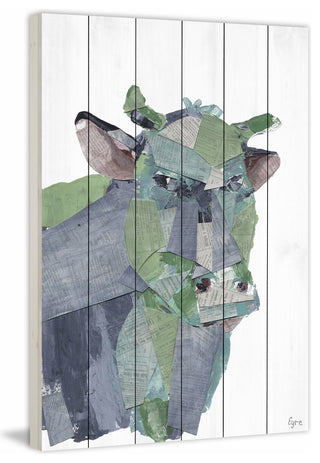 "La Vaca" Painting Print on White Wood, 24"x36"