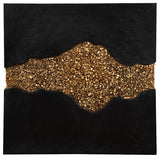 Geode Texture Panel Black And Gold, Wall Decor