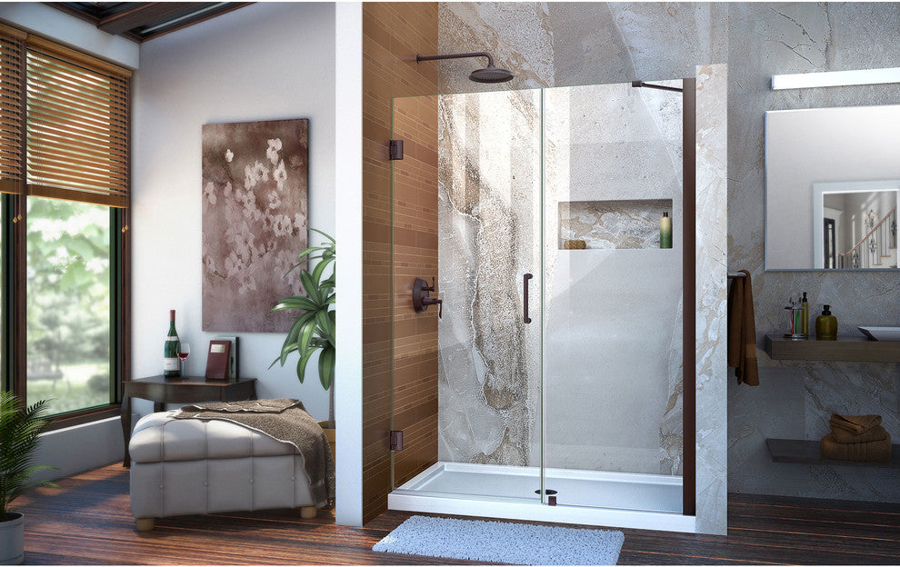 Dreamline Unidoor Min 50" To Max 51" Frameless Hinged Shower Door
