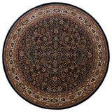 Aiden Traditional Vintage Inspired Blue/Red Rug, 8' Round