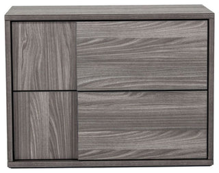 Nova Domus Asus Italian Modern Elm Grey Nightstand