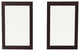 Set of 2 Bathroom Mirrors with Solid Wood Trim in Espresso
