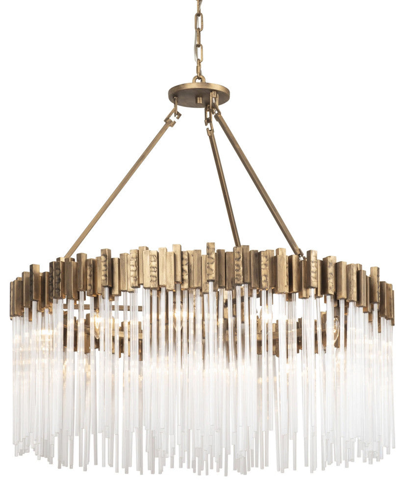 Varaluz 309P12 Matrix 12 Light 40"W Ring Chandelier - Havana Gold