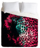 Deny Designs Caleb Troy Leopard Storm Pink Duvet Cover - Lightweight