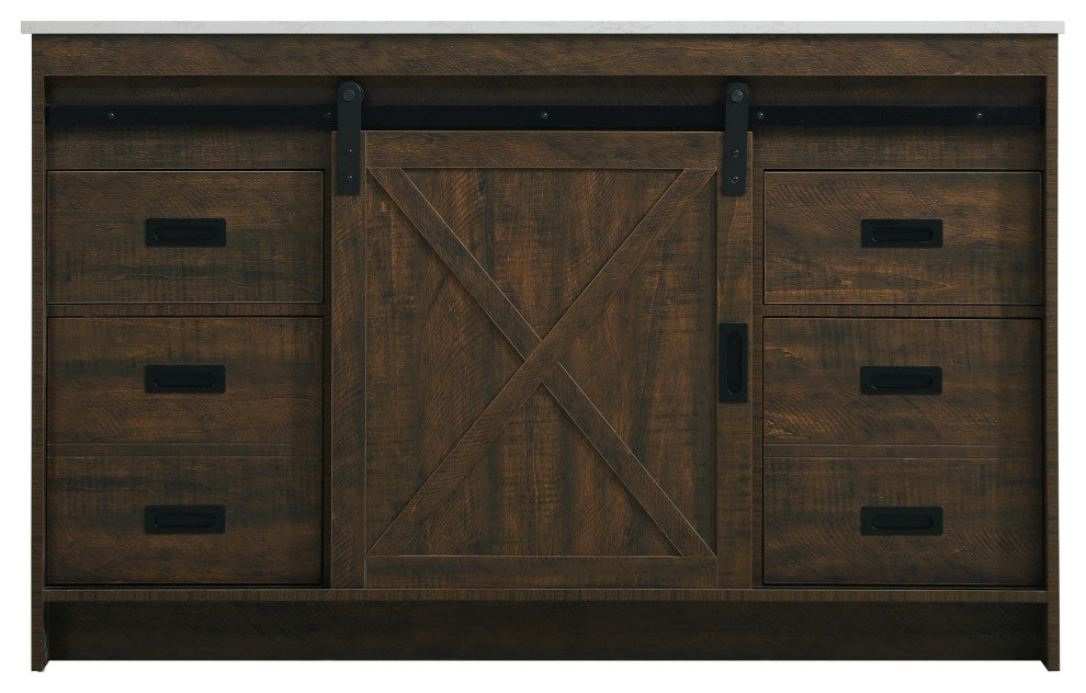 Home Living 54" Single Bathroom Vanity, Expresso