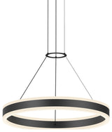 Sonneman 2303 Double Corona 24"W Integrated LED Ring Chandelier - Satin Black
