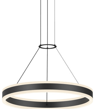 Sonneman 2303 Double Corona 24"W Integrated LED Ring Chandelier - Satin Black