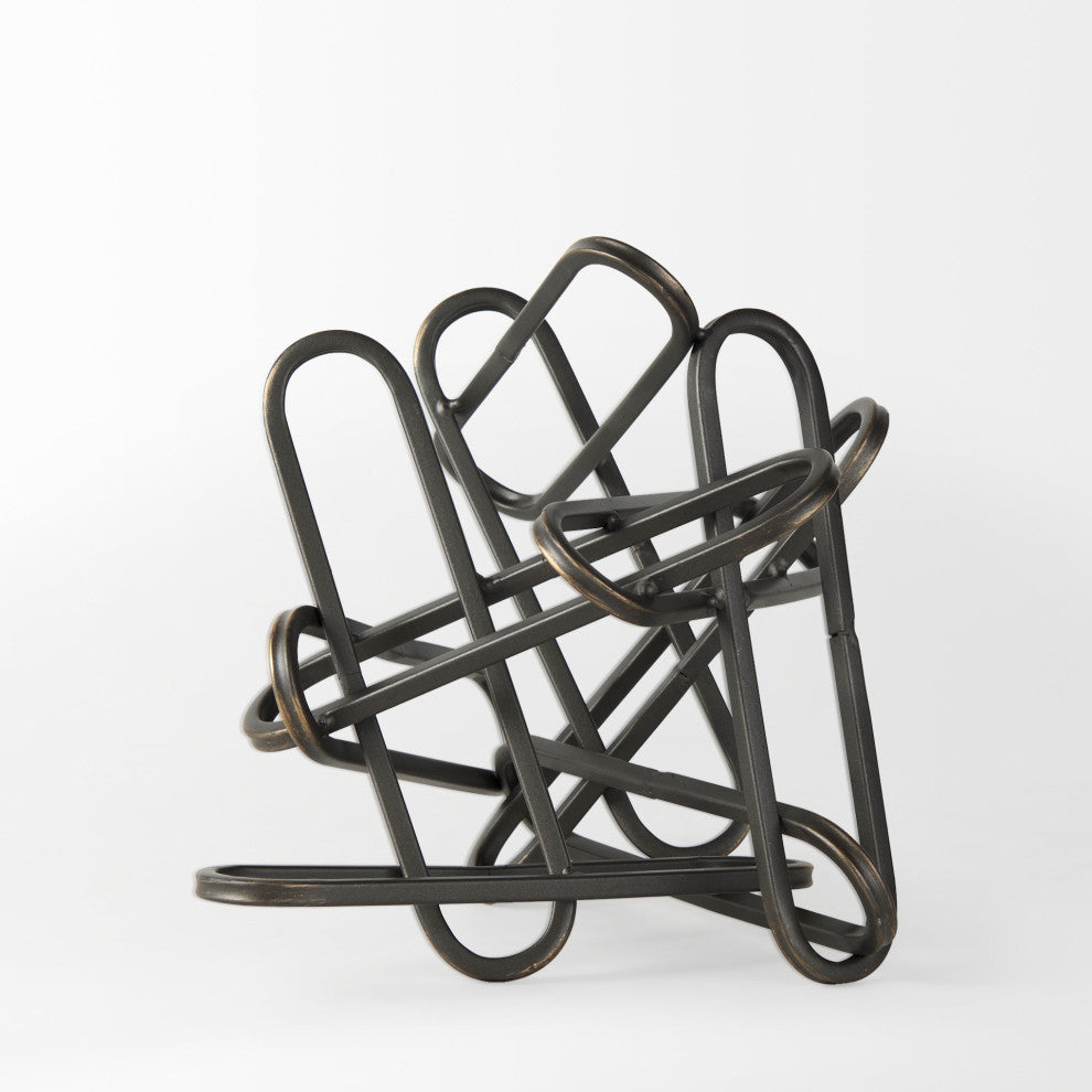 Henderson 10.4Lx8.3Wx7.7H Black Metal Paperclip Decorative Object