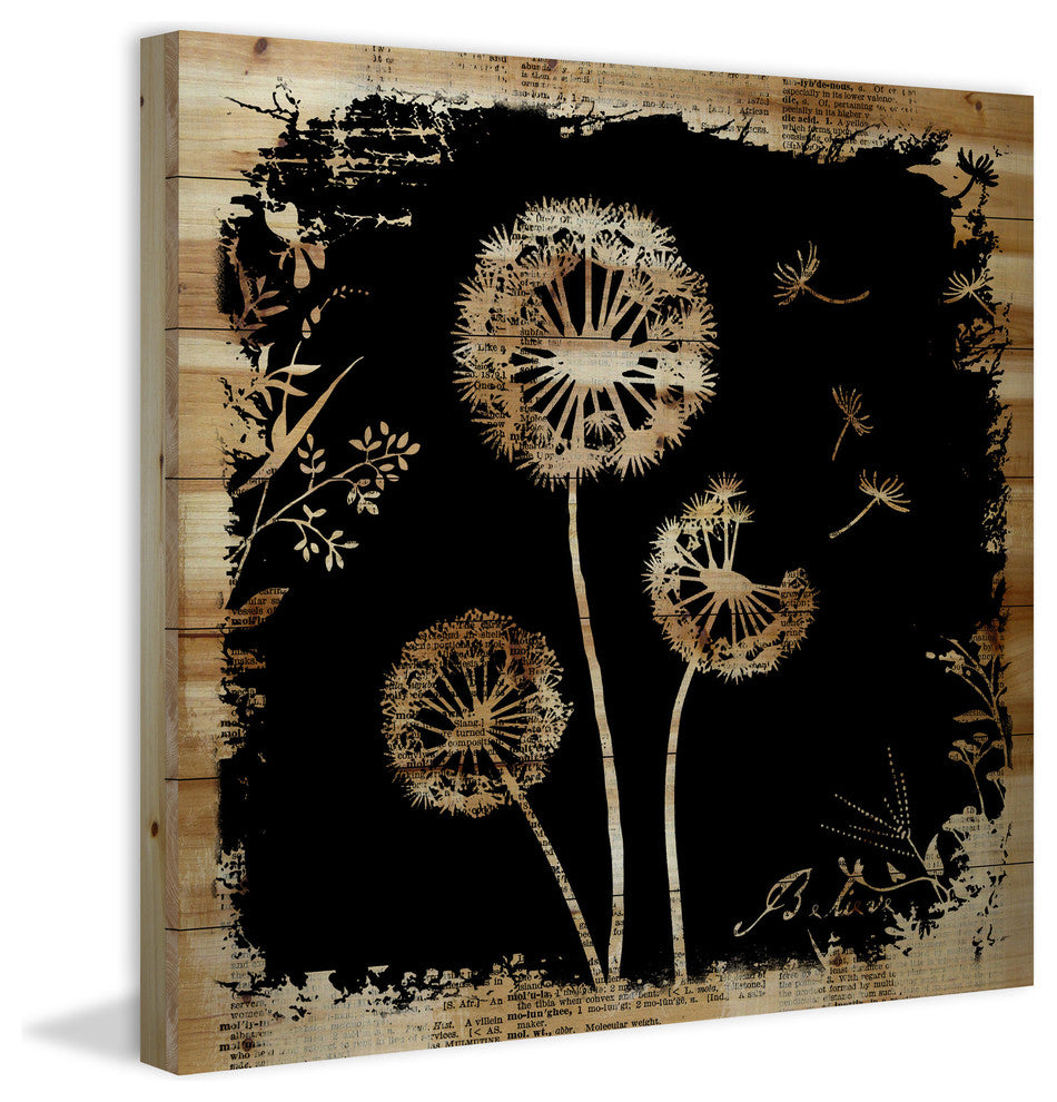 Marmont Hill, "Believe Dandies" by Vicki Butler Print, Natural Pine Wood