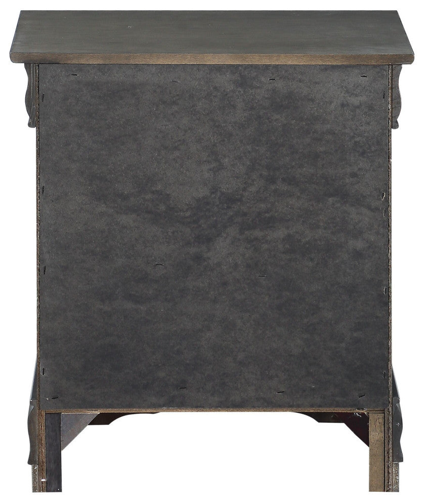 Louis Philippe Nightstand, Dark Gray
