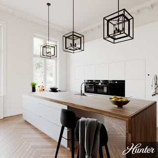 Hunter 15" Doherty Onyx Bengal 4 Light Chandelier Ceiling