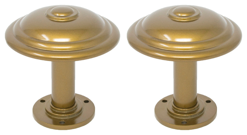 Urbanest Set Of 2 Tondo Metal Drapery Medallion Holdback, Renaissance Gold